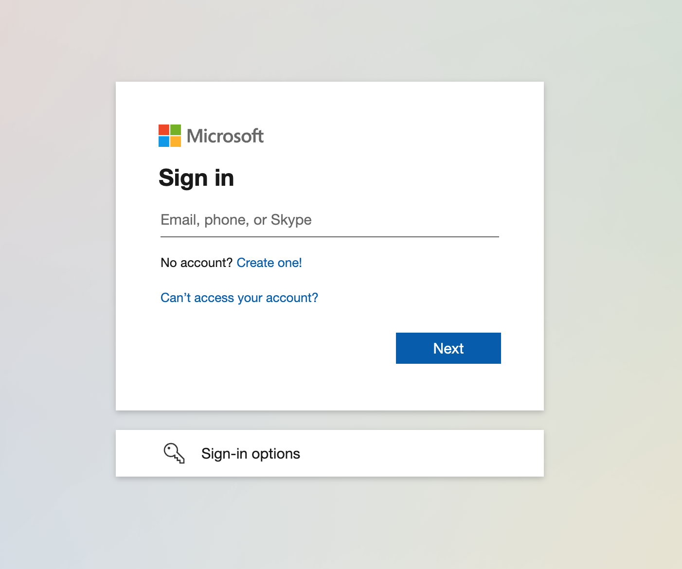Sign into Microsoft